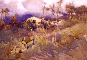 Teneryfa (akwarela na papierze) autorstwa A.J. Patterson
