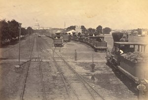 Nr 189. Maryland Avenue Depot, Waszyngton, D.C., Z silnikami wysłanymi z Aleksandrii dla bezpieczeństwa.