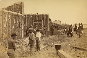 [Stockade zbudowany przez generała Haupta w celu ochrony własności rządowej, Orange  Alexandria R.R., Alexandria, Virigina].