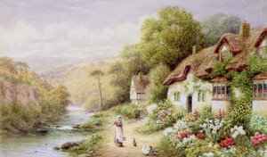 Domki nad potokiem autorstwa A.N. Glover
