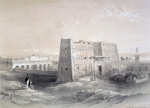 „Świątynia Edfu, Egipt”, XIX wiek autorstwa AR Grieve