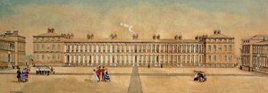 Royal Marines Barracks Woolwich, Kent, widziane z bramy Francis Street, 1855 autorstwa A. Arman