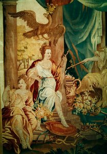 Europa, z gobelinu czterech stron świata, fragment postaci po lewej stronie
