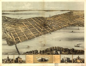 Madison, Wisconsin 1867 r. LOC 73694546 autorstwa A.; Chicago Lithographing Co. Ruger