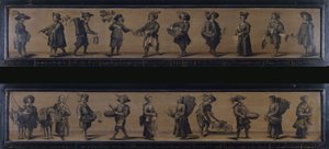 Les Cris de Paris, 1634 (olej na drewnie) autorstwa A. Doy