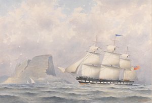 Kliper "Norwood" (1854), ok. 1854-57 (akwarela) autorstwa A. E. Morris