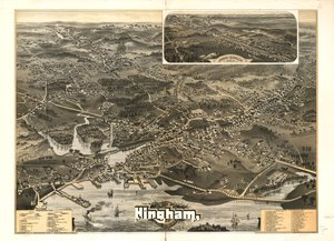 Miasto Hingham, hrabstwo Plymouth, Mass. 1885. autorstwa A. F.; Geo. H. Walker and Co. Poole