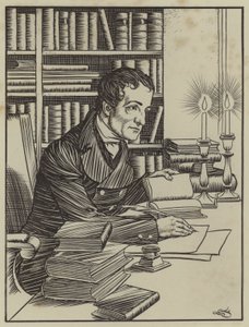 Ilustracja do The Essays of Elia autorstwa Charlesa Lamba (lito) autorstwa A. Garth Jones