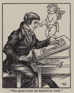 Ilustracja do The Essays of Elia autorstwa Charlesa Lamba (lito) autorstwa A. Garth Jones