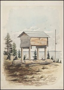 Rysunki przedstawiające miejsce pochówku „Cadence”, Indianina Chippewa „Medyka”, obraz piaskowy Navajo i kamienne obrazy Wrony autorstwa A. Grossman