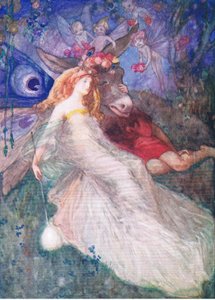 Bottom and the Fairy Queen (Sen nocy letniej), z Opowieści z pubu Shakespeare. przez Ward Lock & Co Ltd, 1930-40