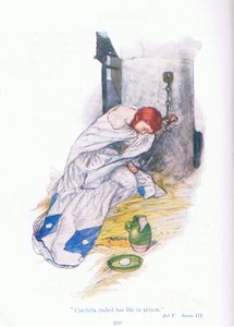 Cordelia zakończyła swoje życie w więzieniu (Król Lear), z Tales from Shakespeare pub. przez Ward Lock & Co Ltd