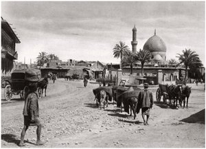 Widok ulicy od Bramy Północnej, Bagdad, Irak, 1925.