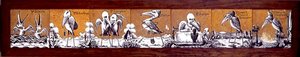 Panel kafelkowy, ok. 1876 (technika mieszana) autorstwa A. Masson