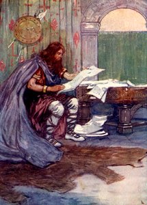 Alfred znalazł wiele przyjemności w czytaniu, IX wiek, 1905.