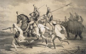 Sikhowie wodzowie na polowanie, 1858. autorstwa A. Soltykoff