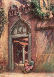 Wejście do Cortile of Ca” Amadi autorstwa A. Trevor Haddon