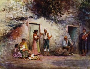 Granada, Cyganie u drzwi swoich jaskiń (kolor lito)