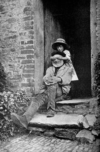 Dziecko z dziadkiem, Anglia, ok. 1922.