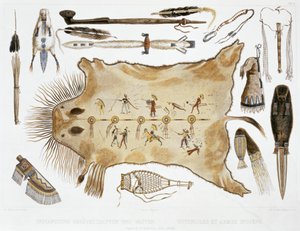 „Indyjskie naczynia i broń”, 1843 r. autorstwa A Zschokke