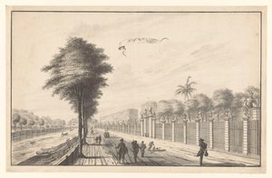 Post Rijswijk widziany z Noordwijk Rijswijk (tytuł na obiekcie) autorstwa A. de Nelly (attributed to)