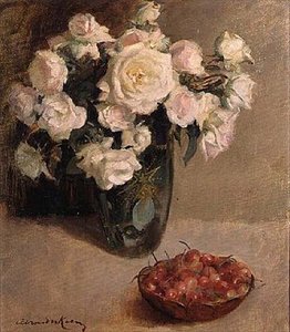 Martwa natura z róż i wiśni autorstwa A. van der Kelen