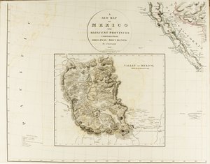 Nowa mapa Meksyku i sąsiednich prowincji autorstwa Aaron Arrowsmith