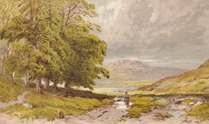 Pierwsze spojrzenie na Grasmere z drogi Keswick (chromolitho) autorstwa Aaron Edwin Penley