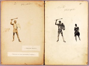 Tattooing--Single Warrior, folder do książki Concealing Coloration in the Animal Kingdom autorstwa Abbott Handerson Thayer