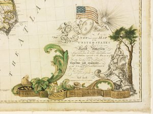 Pierwsza narodowa mapa Ameryki, 1784 autorstwa Abel Buell