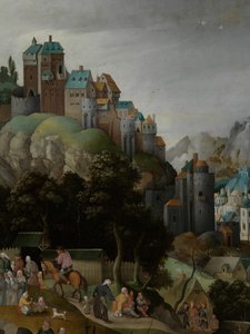 Szczegół Chrystus niosący krzyż