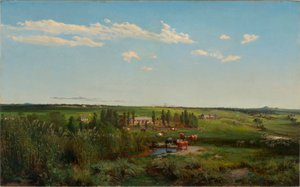 ""Le domaine de Mount Fyans en Australie"" (zagroda Mount Fyans) Peinture de Louis Buvelot (1814-1888) - 1869 - Olej na płótnie Dim 58,6x95,3 cm National Gallery of Australia, Canberra autorstwa Abraham Louis Buvelot