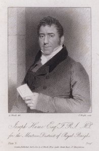 Joseph Hume, szkocki lekarz, polityk i radykalny poseł (grafika) autorstwa Abraham (after) Wivell