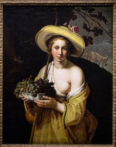 Bergere z daniem z winogron autorstwa Abraham Bloemaert