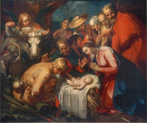 Adoracja pasterzy autorstwa Abraham Bloemaert