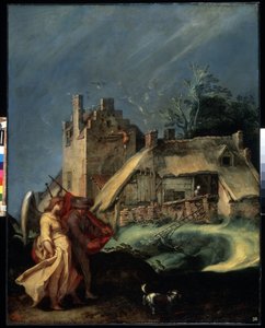 ""Młody Tobiasz i Anioł (Archanioł Rafael)"" (Pejzaż z Tobiaszem i Aniołem) Obraz Abrahama Bloemaerta (1566-1651) 1610-1615 Wymiary 139x107,5 cm Ermitaż, Sankt Petersburg (Petersburg) autorstwa Abraham Bloemaert