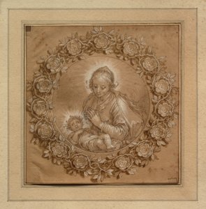 Madonna z Dzieciątkiem Jezus w tondo autorstwa Abraham Bloemaert