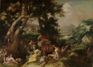 Jan Chrzciciel wygłasza kazania autorstwa Abraham Bloemaert