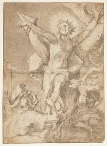 Święty Sebastian jest przywiązany do drzewa przez rzymskiego żołnierza autorstwa Abraham Bloemaert