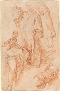 Studia Nóg i Draperii [recto] autorstwa Abraham Bloemaert