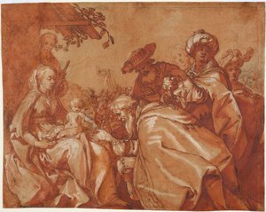 Adoracja Trzech Króli autorstwa Abraham Bloemaert