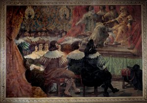 Przedstawienie teatralne w XVII wieku w Chateau de Grosbois Obraz Abrahama Bosse (1602-1676) autorstwa Abraham Bosse
