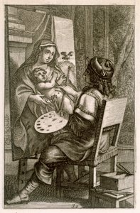 Artysta przy pracy, z „Recueil de Figures...”, wyd. Paryż, 1737 autorstwa Abraham Bosse