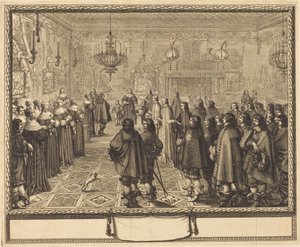 Ceremonia zawarcia małżeństwa między Władysławem IV, królem Polski, a Luizą Marią z Gonzagi, księżniczką Mantui, w Fontainebleau