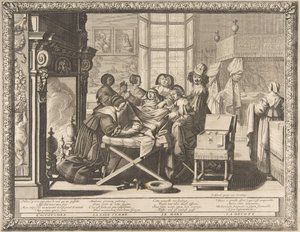 Poród, 1633. autorstwa Abraham Bosse
