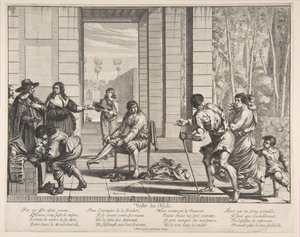 Żebracy odzieżowi, 1635. autorstwa Abraham Bosse