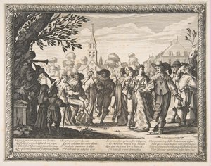 Taniec na Placu Wsi, ok. godz. 1633. autorstwa Abraham Bosse