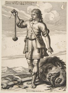 Dawid z głową Goliata, 1651. autorstwa Abraham Bosse