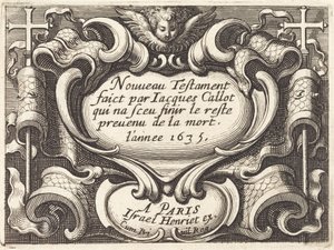 Frontyspis do „Nowego Testamentu” Callota autorstwa Abraham Bosse