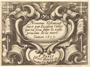 Frontyspis do „Nowego Testamentu” Callota autorstwa Abraham Bosse